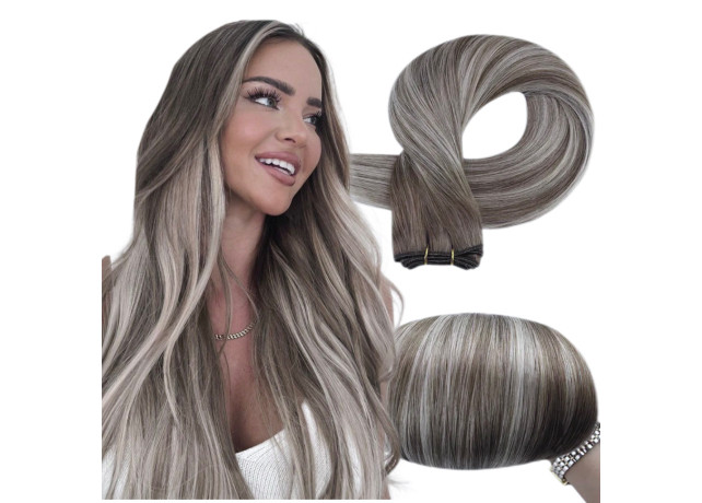 Extensii Clip-on White Platinum Balayage Suvitat #9A Light Grey